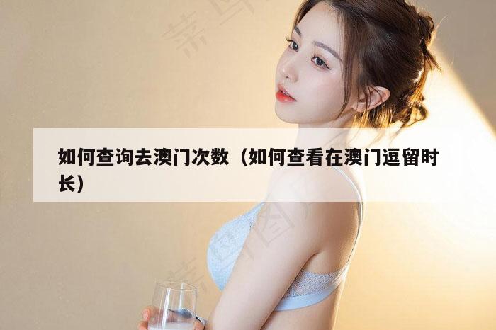 如何查询去澳门次数（如何查看在澳门逗留时长）